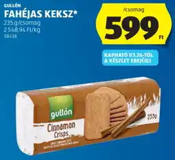 ALDI Gullón Fahéjas keksz ajánlat