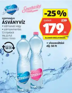 ALDI Szentkirályi ásványvíz ajánlat