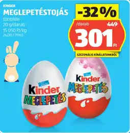 ALDI Kinder meglepetéstojás ajánlat