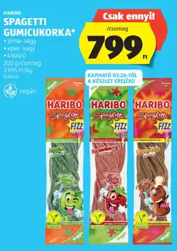 ALDI Haribo Spagetti gumicukorka ajánlat