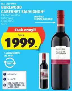 ALDI Usa, California Burlwood Cabernet Sauvignon ajánlat