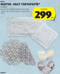 ALDI Bella muffin-, tortapapír ajánlat