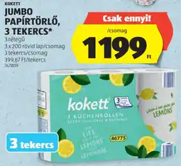 ALDI Kokett Jumbo papírtörlő ajánlat
