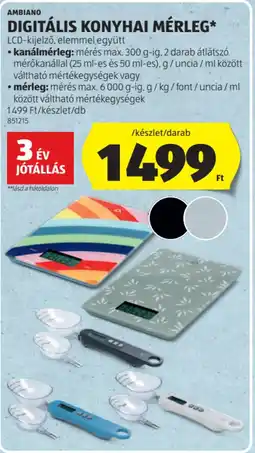 ALDI Ambiano digitális konyhai mérleg ajánlat