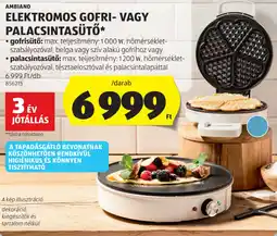 ALDI Ambiano elektromos gofri-, palacsintasütő ajánlat