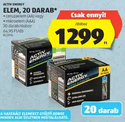 ALDI Activ Energy elem ajánlat
