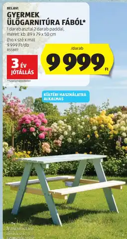 ALDI Belavi gyermek ülőgarnitúra fából ajánlat