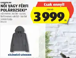 ALDI Gardenline női, férfi polárdzseki ajánlat