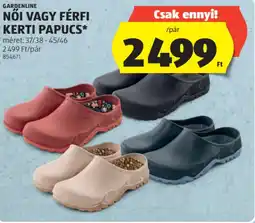 ALDI Gardenline női, férfi kerti papucs ajánlat