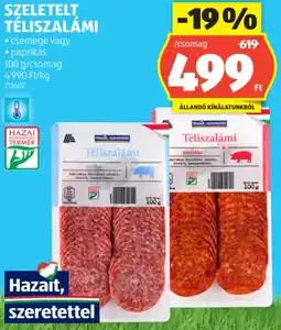 ALDI Szeletelt téliszalámi ajánlat