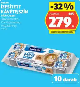 ALDI Milram ízesített kávétejszín ajánlat