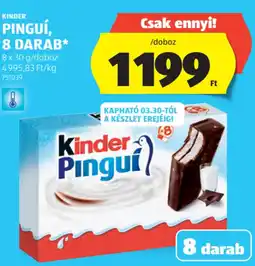 ALDI Kinder Pinguí ajánlat