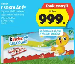 ALDI Kinder csokoládé ajánlat
