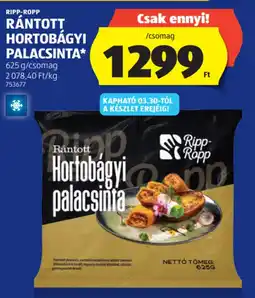 ALDI Ripp-Ropp Rántott hortobágyi palacsinta ajánlat
