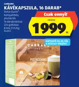 ALDI Carraro Kávékapszula ajánlat