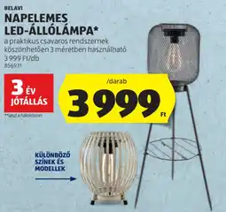 ALDI Belavi napelemes LED-állólámpa ajánlat