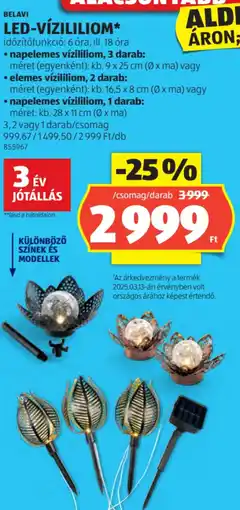 ALDI Belavi LED-vízililiom ajánlat