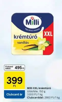Tesco Milli XXL Krémtúró ajánlat
