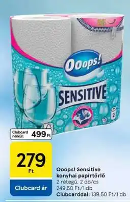 Tesco Ooops! Sensitive Konyhai Papírtörlő ajánlat