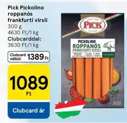 Tesco PICK Pickolino roppanós frankfurti virsli ajánlat