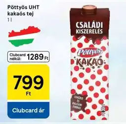 Tesco Pöttyös UHT kakaós tej ajánlat