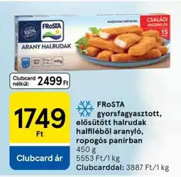Tesco FRoSTA gyorsfagyasztott, elősütött halrudak ajánlat