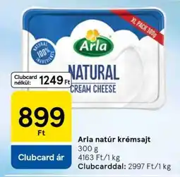 Tesco Arla natúr krémsajt ajánlat