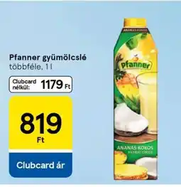 Tesco Pfanner gyümölcslé ajánlat