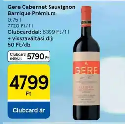 Tesco Gere Cabernet Sauvignon Barrique Prémium ajánlat