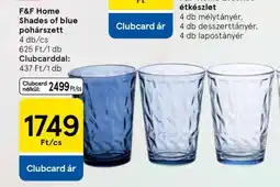 Tesco F&F Home Shades of blue pohárszett ajánlat