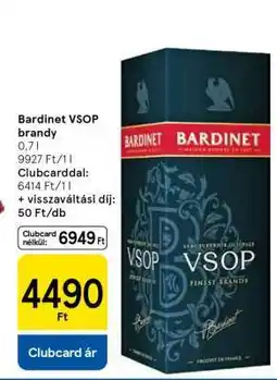 Tesco Bardinet VSOP brandy ajánlat