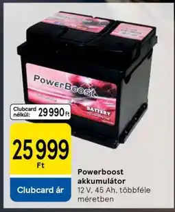 Tesco Powerboost akkumulátor ajánlat