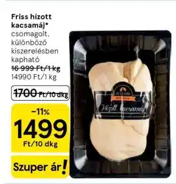 Tesco Friss, hízott kacsamáj ajánlat