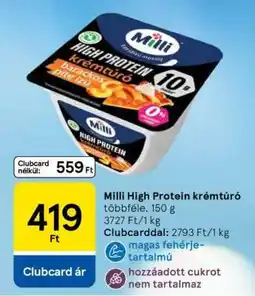 Tesco Milli High Protein krémtúró ajánlat