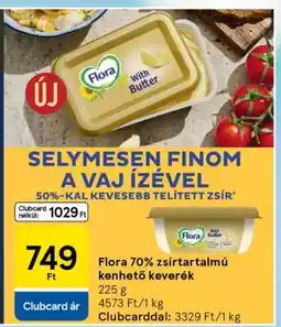 Tesco Flora 70% zsírtartalmú kenhető keverék ajánlat