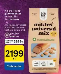 Tesco It's Us Miklos' gluténmentes univerzális lisztkeverék ajánlat