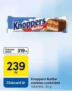 Tesco Knoppers NutBar szeletes csokoládé ajánlat