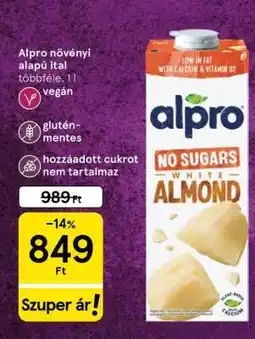 Tesco Alpro növényi alapú ital ajánlat