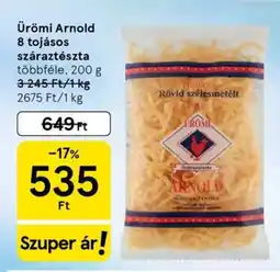 Tesco Ürömi Arnold 8 tojásos száraztészta ajánlat