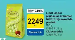 Tesco Lindt Lindor pisztáciás krémmel töltött tejcsokoládé praliné ajánlat