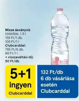 Tesco Mizse ásványvíz ajánlat