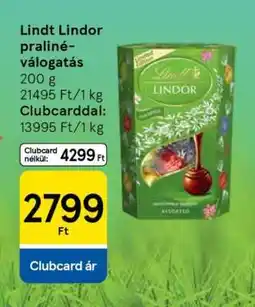 Tesco Lindt Lindor praliné-válogatás ajánlat