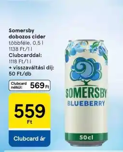 Tesco Somersby dobozos cider ajánlat