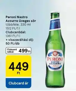 Tesco Peroni Nastro Azzurro üveges sör ajánlat