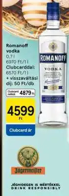 Tesco ROMANOFF Vodka ajánlat