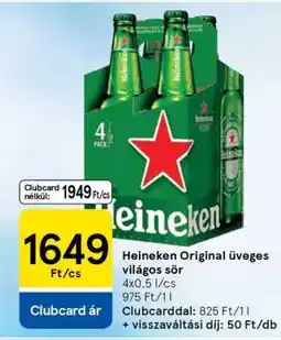 Tesco Heineken Original üveges világos sör ajánlat
