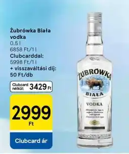 Tesco ZUBROWKA Biala vodka ajánlat