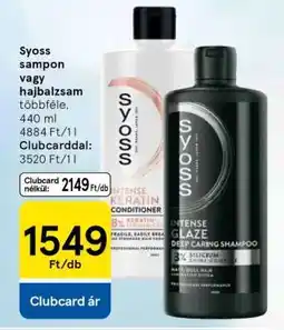 Tesco Syoss sampon vagy hajbalzsam ajánlat