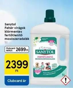 Tesco Sanytol Fehér virágok klórmentes fertőtlenítő mosószeradalék ajánlat