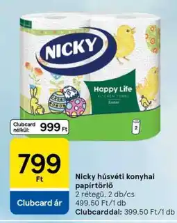 Tesco Nicky húsvéti konyhai papírtörlő ajánlat